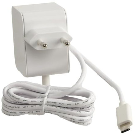 Fuente de alimentación Oficial Raspberry Pi 5 USB-C de 27 W, Fuente de alimentación USB-C, Color Blanco