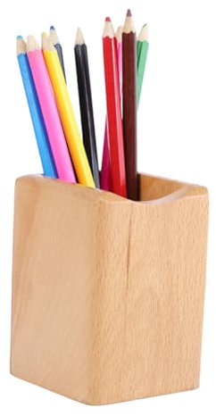 NAMOARLY Holz Stifthalter Für Schreibtisch Multifunktionale Aufbewahrungsbox Aus Buchenholz Für Stifte Schreibwaren Und Kosmetik Robuste Leichte Und Langlebige