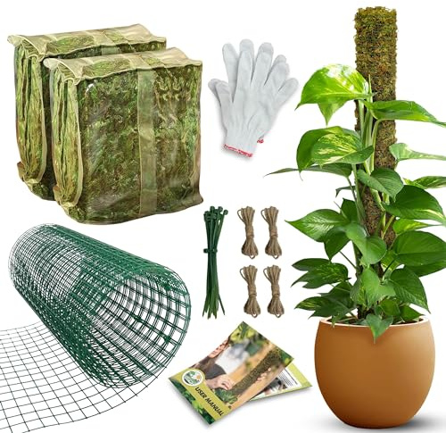 Moss Rod Kit, DIY Moss Stick, Monstera Support, Moss Sticks for Climbing Potted Plants Indoor (Moss Rod Kit)