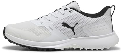 Puma Golf Men's Fusion Grip 6 Golf Shoe, Puma White-Puma Black, 11.5