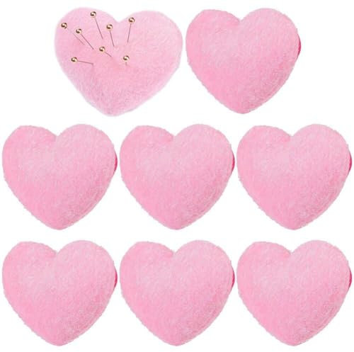 Fituenly 8 Stück Herz-nadelkissen, 4 Stück Handgelenk-nadelkissen, Herz-nadelkissen, Niedlicher Nähnadelhalter, Herz-nadelkissen, DIY-handwerkswerkzeug Für Handarbeiten