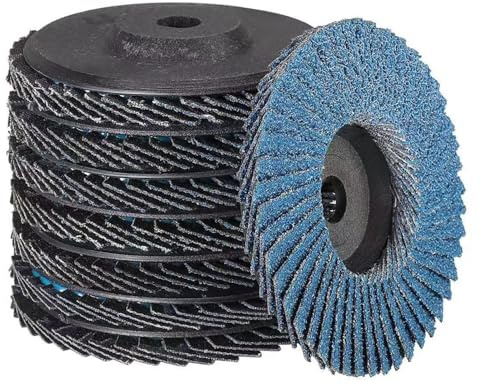 8 Stück Fächerscheiben Lamellenscheiben, Ø 75 mm Korn 40/60/80/120 mischen Set, Blau Schleifscheiben Schleifmopteller für 3.94 Zoll Winkelschleifer Poliermaschine