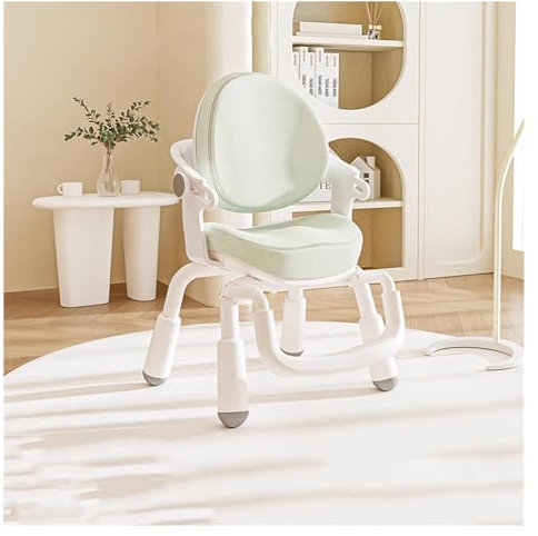 UYDJAKX Schreibtischstuhl für Kinder, ergonomischer Stuhl, Computerstuhl für Kinder, höhen- und tiefenverstellbarer Computerstuhl für Familien, Schulen und Büros (Farbe: Grün) Star of Light