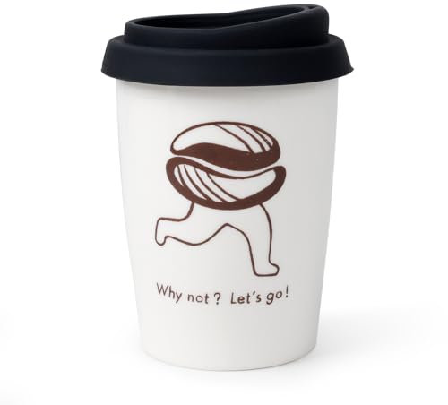 Umlaca Tasse à café de voyage en céramique avec couvercle pour boissons chaudes, tasse isotherme à double paroi, 250 ml, sans BPA, passe au lave-vaisselle, pour la maison, le bureau, la voiture, à