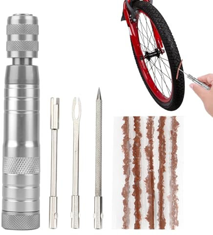 Teksome Reifenreparaturwerkzeuge, Motorradreifen-Reparaturset - Effektives Motorrad-Reifenstopfen-Set, Reifenflicken-Set,Vielseitiges Fahrrad-Reifenreparaturset, Reifenflicken-Werkzeuge für Fahrräder