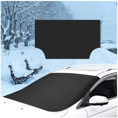 Tkxjry Magnetica Copertura Parabrezza, 210 * 145 * 125 cm Copertura Parabrezza Pieghevole, Copertura Parabrezza Auto, con 6 Magnete, Contro Neve, Ghiaccio, Gelo, per la Maggior Parte dei Veicoli