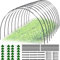 Jiahuade Arcos para Invernadero,Aros Invernadero Tunel,Túnel para Plantas,Neumáticos de Invernadero,Aros de Invernadero para Tunel,Aros Invernadero Grandes,Garden Tunnel (18Pcs)