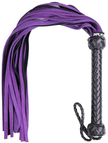 TAUOE Mango Trenzado único, Accesorios de Entrenamiento de Juego Interactivo Ecuestre para Parejas, combinación de Colores Morado y Negro