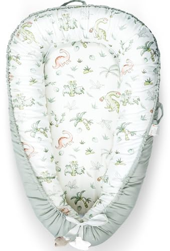 Baby Nest Pod for Newborn, Baby Lounger for 0-12 Months, 100% Cotton Cover | Baby Essentials for Newborn, Breathable, Portable, Adjustable Baby Bassinet, Newborn Babies Gifts