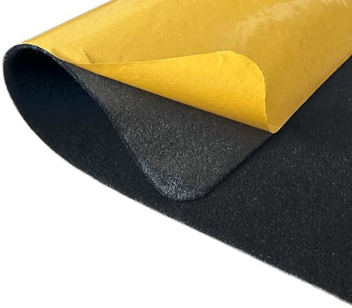 wamovo Innenverkleidung Verkleidung Filz Vlies Schwarz Selbstklebend 2x8m, 16 Quadratmeter, DIY, Campervan