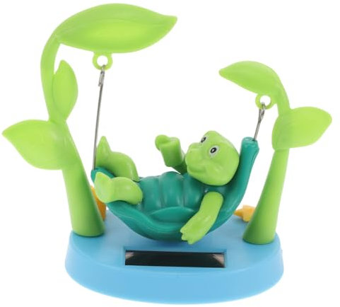 IMIKEYA Solar Wackelfigur Auto lustig Schwingende Schildkröte Ornament – ​​solarbetriebene Auto Innenraum Wackelfigur für Dashboard Autodekoration