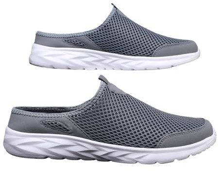 Generisch Pantoufles en maille pour hommes, mules orthopédiques fermées à l'avant ouvertes à l'arrière, chaussures slip on, mules confortables, respirantes, légères, chaussures d'été pour jardin, pour