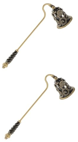 Holibanna 2 Piezas Apagavelas con Diseño Flor de Extintor Seguro para Velas Domésticas Herramienta Elegante para Apagar Mango Cómodo Accesorio Premium para Uso Prolongado