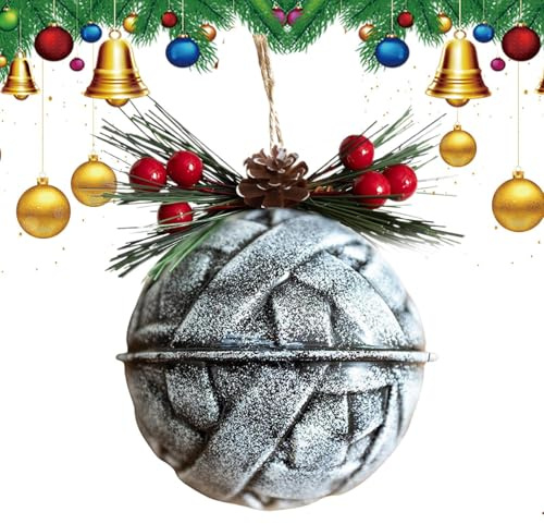 Campane Natalizie Per Albero - Campane Colorate in Metallo Appendipendi per Albero - Completa per Giardino Soggiorno Camera Finestra