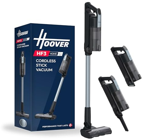 Hoover HF3 Anti-Hair Wrap Cordless Vacuum Cleaner 440W, LED Display & Touch Control, 60 Min Runtime, Free-Standing, Double Edge Cleaning with LED Headlight, Crevice Tool & Wall Mount [HF310H]
