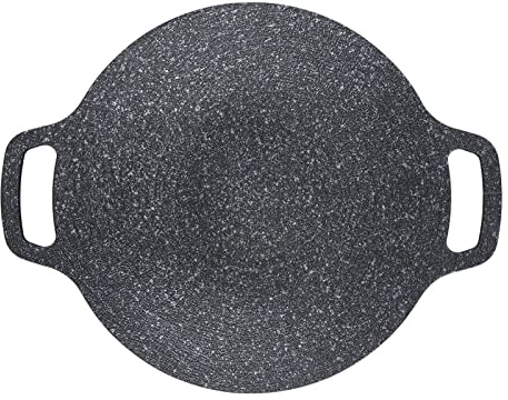 Mavaol Parrilla de Barbacoa Coreana Cocina de Inducción Universal Sartén Antiadherente Placa de Barbacoa de Aluminio Engrosada para Interiores y Exteriores (38cm)