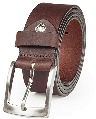 LINDENMANN Gürtel Herren Vollledergürtel aus Büffelleder, 40 mm breit, kürzbar, Gürtel, Ledergürtel, Jeans-Gürtel, XL, dunkelbraun, Farbe/Color:braun, Size US/EU:Waist Size 51 IN XXXL EU 130 cm