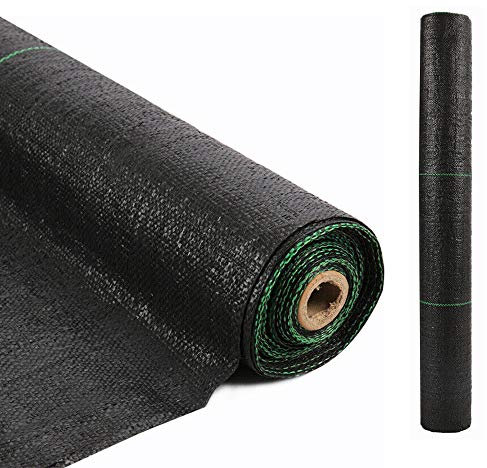LITA 10M x 1M Wide Weed Barrier Control Fabric Ground Cover Membrane Garden Landscape Driveway Weed Block Nonwoven Heavy Duty 125gsm Black, 1 Pack