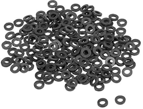 sourcing map Arandelas Planas De Nylon Para Tornillo Perno M2.5 5mm De Diámetro Exterior 1mm De Grosor 200Pcs
