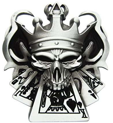 Poker Skull King I Gürtelschnalle für Wechselgürtel Buckle