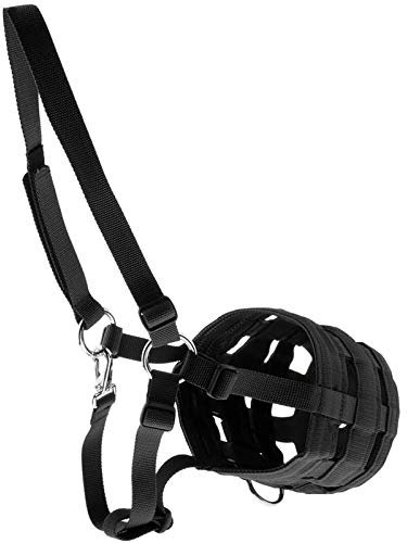Pferdemaulkorb Easy Breathe für Pferdesel, Reitausrüstung, Schwarz, Größe L