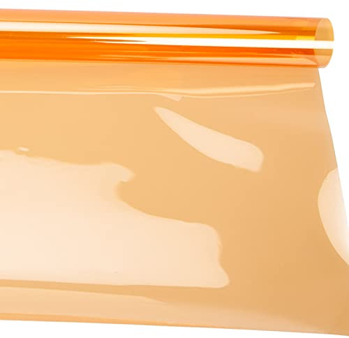Orange Lighting Gel Filter Transparent Color Correction 1/2 CTO Coloured Lighting Sheet Craft for 800W Red Head Light Strobe Spotlight Flash Photography Photo Studio Wratten Filter, 50x40cm