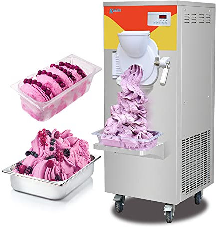 Kolice Commercial Water Ice Machine,Gelato Hard ice Cream Machine, Ice Cream Maker, Batch Freezer for Cafe Restaurant Hotel Dessert Shop and Ice Cream Machine