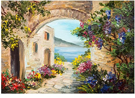 WallArena Vlies Fototapete, Gasse, 368x254cm | Fototapeten - Tapeten - für Wohnzimmer Schlafzimmer - Vliestapete Wandtapete Tapete 3D Effekt- inkl. Kleister