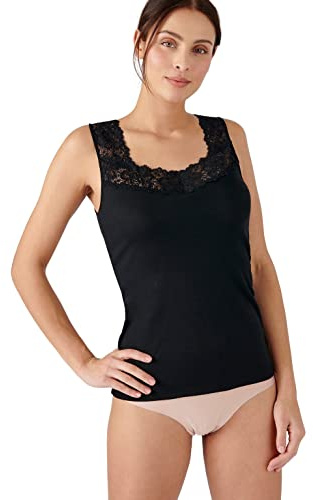 Damart - Débardeur Douceur Soyeuse Thermolactyl, Femme, Noir, Taille XS, sans Manches