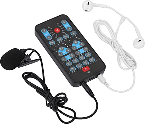 Tragbarer Voice Changer, Voice Disguiser, Handmikrofon Voice Changer, Soundkarte mit Mehreren Soundeffekten und Sprachen Zur von Broadcast Gesang