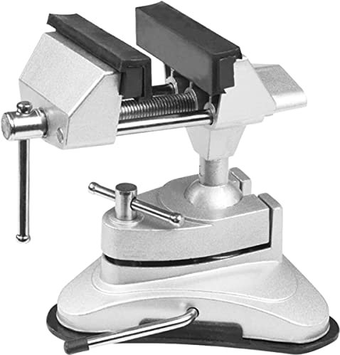 YyDDs Portable Mini Drill Press Vise Clamp, Work Bench Vise,360 Degree Rotation Suction Cup Pliers Activity Mini Fixing Clip Bed for Making Paintings Engraving Modeling Woodwork