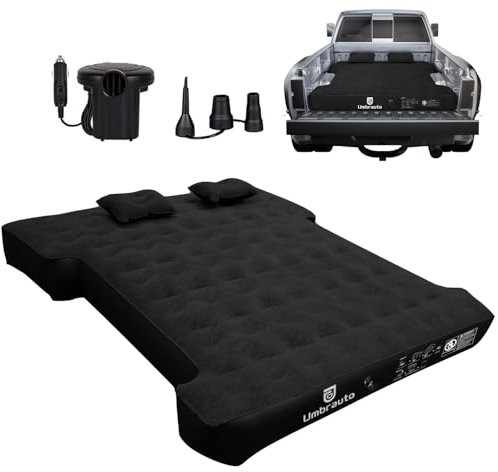 Umbrauto Air Mattress for 6-6.5ft Full Size Truck Bed, Inflatable Pickup Airbed with Pump, Tent Camping Sleeping Pad for Outdoor Travel