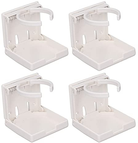 Asixxsix 4 Uds. Portavasos Plegables Ajustables, Portavasos de Barco de Montaje en Pared para Coche de Caravana de Barco Marino