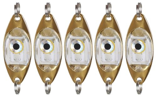 5 Pezzi Luce per Esca da Pesca, Luci per Esche a LED per Pesca Profonda Subacquea, Lampada Lampeggiante per Esche da Pesca per Acqua Dolce Salata