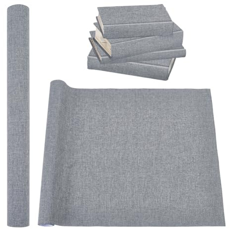 BENECREAT 1.2 m X 40 cm Graues Buchbindetuch, Bucheinband-Stoffoberfläche Mit Papierrückseite, Leinen-Polsterstoff Für Buchbindung, Scrapbooking, DIY, Basteln, Scrapbooking
