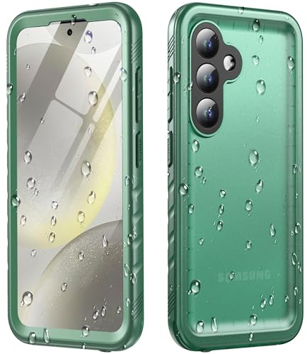Cozycase Top Funda 360 Antigolpes Impermeable para Samsung Galaxy S24 Verde | Militar Resistente IP68 Agua Waterproof Carcasa Sumergible Antipolvo Acuatica Estanca Doble Case Protectora Anti Golpes Polvo