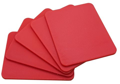 SKIR'CO Lot de 10 cales plates en plastique de 3 mm, entretoises de cadre 53 x 66 mm, entretoises solides pour cadre de porte et de fenêtre