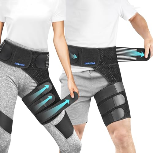 Janustar Sciatica Pain Relief Devices, Hip Brace for Women Men, Thigh, Groin, Hamstring Compression Sleeve for Sciatica, Hip Pain, Thigh Strain, Lower Back Injury