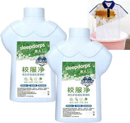 Efficient Easy Clean Laundry Detergent Powder, Active Washing Laundry Detergent Powder, All Purpose Efficient Cleaning Powder, Soap Powder Laundry Detergent, 300g (2pcs)