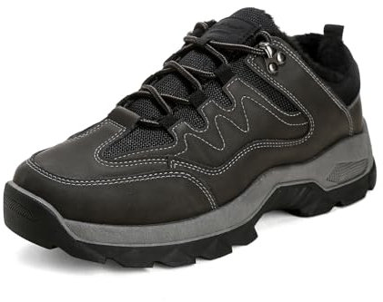 Stivali da Neve Uomo Doposci Imbottiti e Caldi, Stivali Antiscivolo, Comodi Stivaletti a Gambo Corto per l'Outdoor, Scarpe da Trekking e Invernali