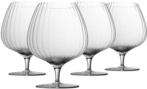 LEMONSODA Whiskey Bourbon Brandy Crystal Glasses Snifter Set of 4-100% Lead-Free Crystal for Spirits, Whiskey, Scotch, and Cognac – Perfect for Home Bars & Gift Sets – 20oz (570ml) (Set of 4)