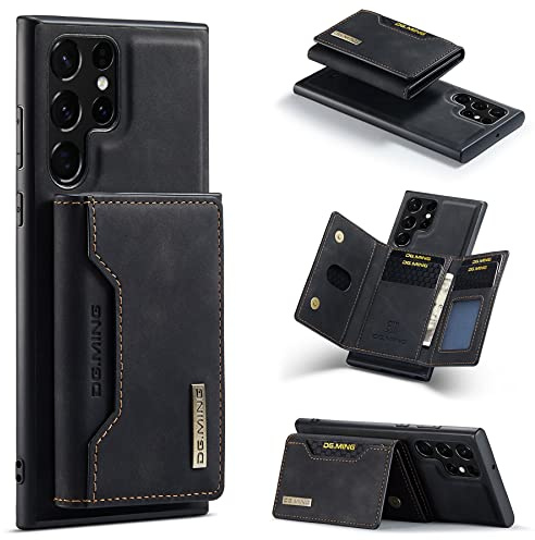 ZCDAYE for Samsung Galaxy S25 Ultra Case with Magnetic Wallet, Black | Premium Leather Phone Case with Card Holder, Powerful Magnets, Practical Cases for Women Man, Durable Protective Phone Cover