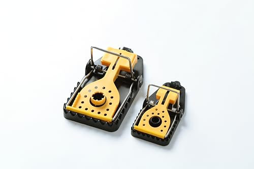 BUZZEAP 4 Rattenfalle Schlagfallen, Mausefalle Schlagfalle Effektive, Wiederverwendbar Mäusefallen Kunststoff, Rattenfallen einfaches Set, Schädlingsbekämpfungs Mausfallen für Haus und Draußen (L)