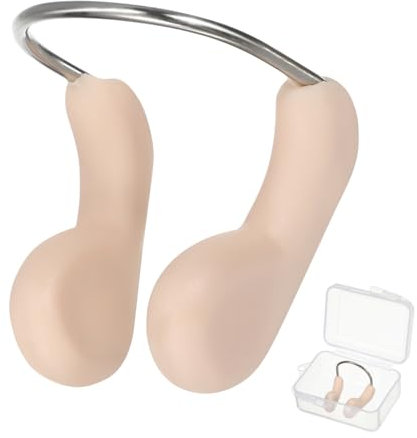 YARNOW 2stücke Teiliges TPR Schwimm-nasenclip Wasserdichter Nasenschutz Für Schwimmer Angenehm Gepolstert Langlebig Und Leicht Zu Reinigen Fleshcolor