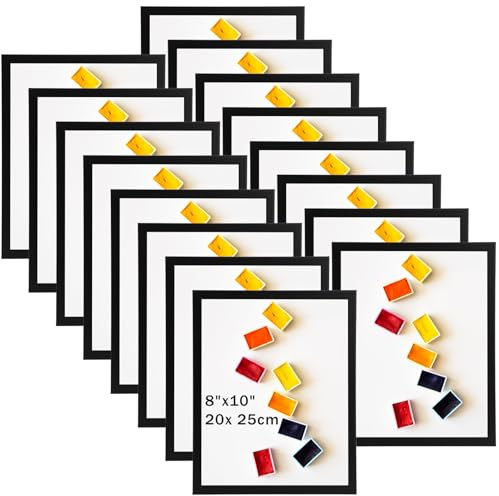 Ditwis 8x10 Photo Frame Black Set of 16, Classic Picture Frames for Living Room, Bedroom and Office, Wall or Desk Display