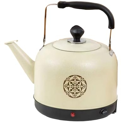 Wmmner Bollitore Elettrico,1500W | Protezione per L'Ebollizione a Secco e Spegnimento Automatico | Bollitore a Bocca Veloce da 5 Litri per Acqua Calda, Tè o Caffè | Base Girevole Beige, 5L