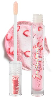 MCoBeauty Fruity Lips Hydrating High Shine Lip Oil - Strawberry | High Shine, Non-Sticky Gloss, Hydrating, Layerable, Travel Sized, Vegan & Cruelty Free