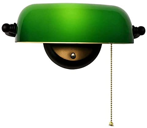 WQHPLMD Lampada da Parete banchiere Verde retrò con Lampada da Parete in Vetro Regolabile per Il Letto per Camera da Letto per Il Letto Hotel Decorazione della Camera da Parete sconde murale
