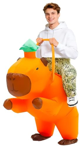 Yeffute Inflatable Ride-on Capybara Costume for Adult Funny Animal Blow Up Costumes Party Cosplay Fancy Dress Outfit