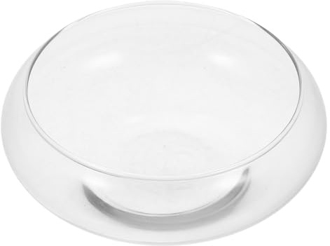 KESYOO Piccolo vaso rotondo in vetro per scrivania, vaso idroponico trasparente per piante e fiori, ciotola decorativa per acquari e coltivazione in casa U ufficio